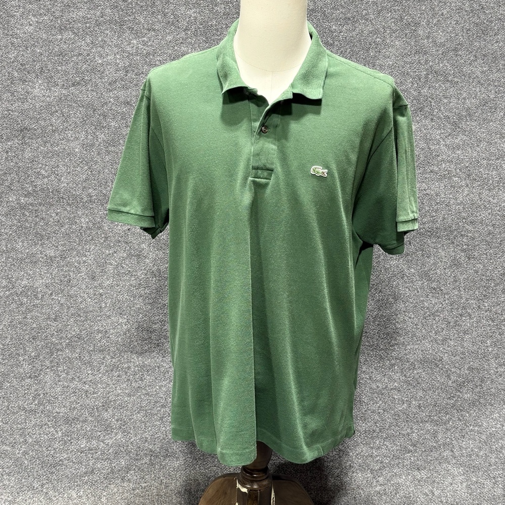 Lacoste Polo Shirt Mens 3XL Green Classic Fit 100% Cotton Croc Logo Short Sleeve